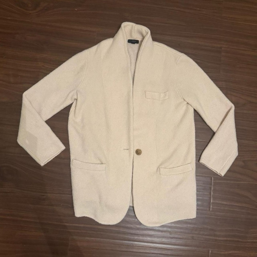 J CREW merino wool blend blazer sweater XS